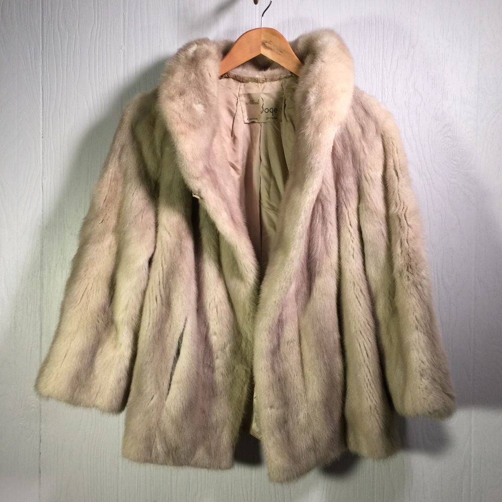 Vintage white fur coat